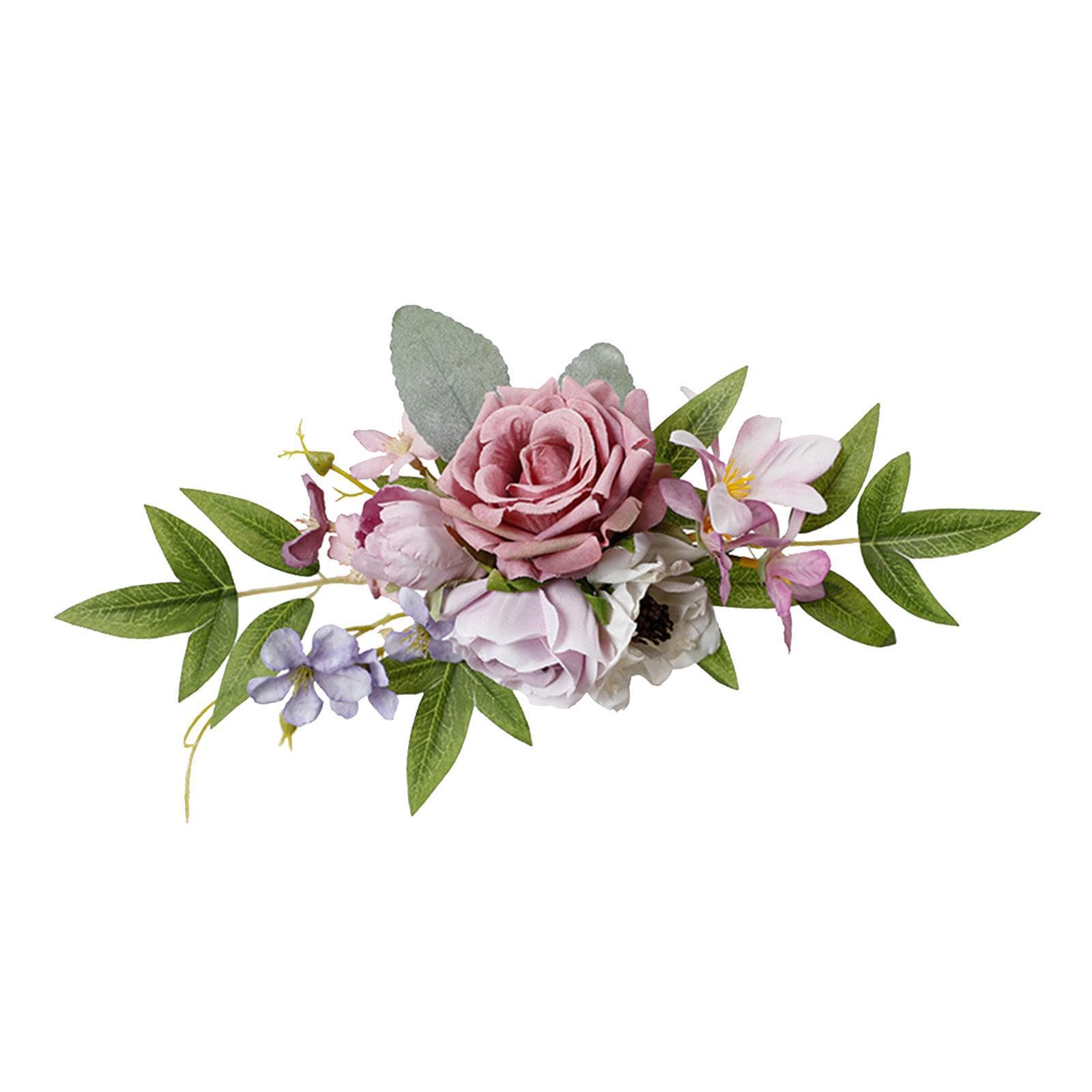 Quxvuis Wedding Aisles Decor Church Chair Bench Flowers Lively Faux Roses Elevate Aisle Decor For Stunning Wedding Moments Lightweight Home Decorations, Style D