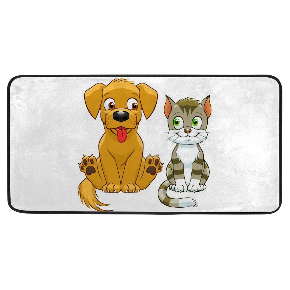 Tapis de cuisine bouledogue français CHEHONG antidérapant 50x100cm