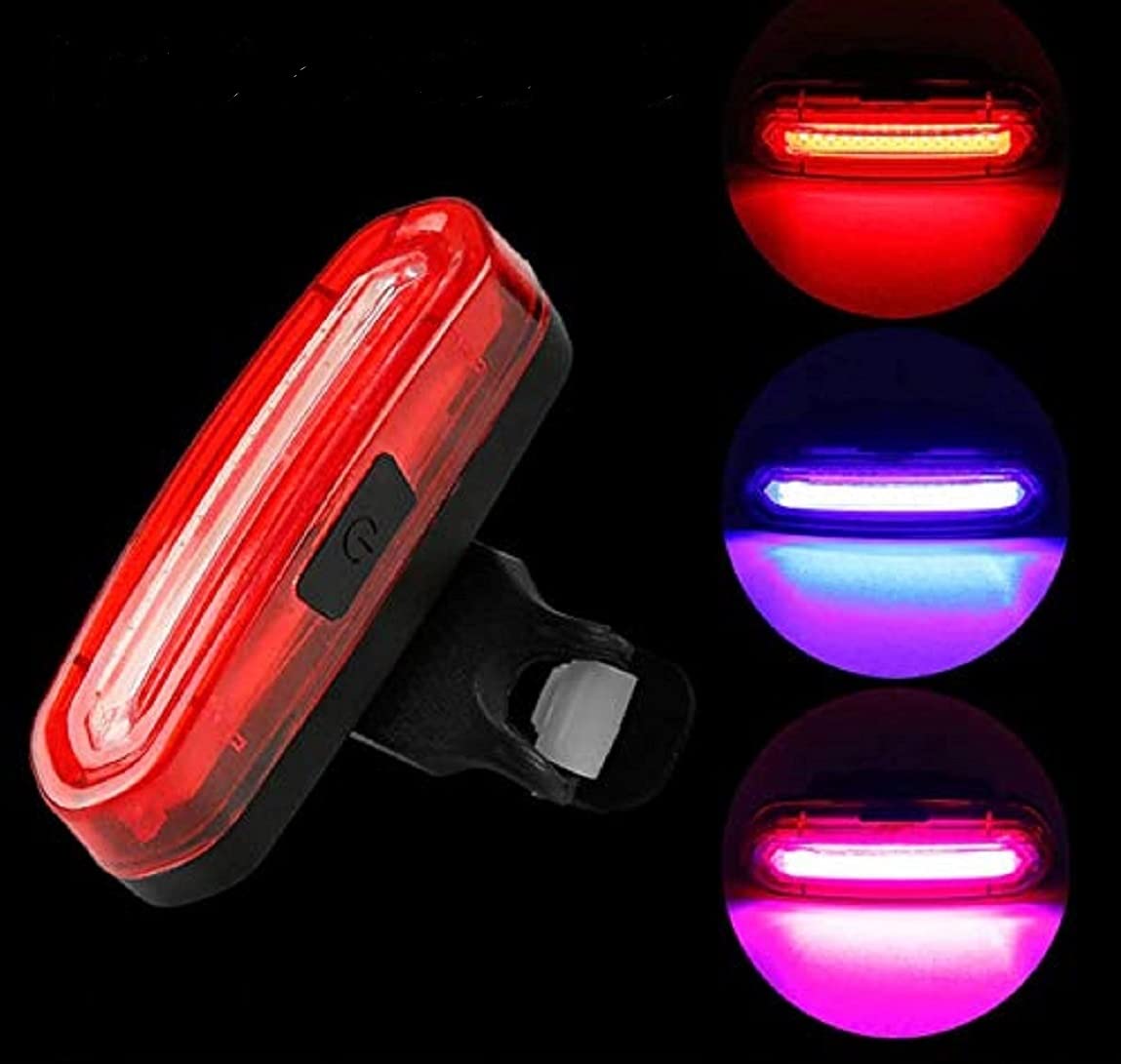 ShreNik Cycle USB Rechargeable Tail LED Sleek Design Back Light Multicolor Change (Red + Blue) Waterproof Bicycle Safety Rear Light