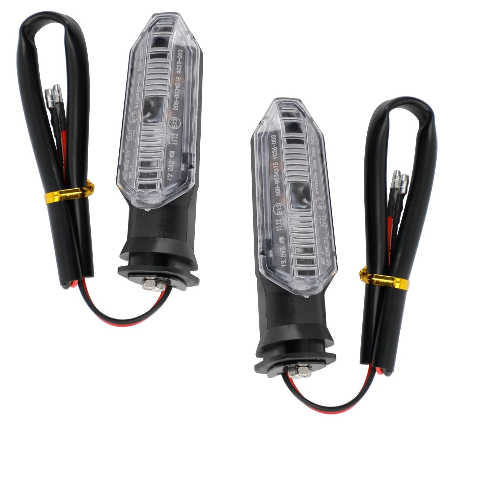 Motorcycle Turn Signals - Amber Light,12V, LED Indicator Light Waterproof Clear Lens Fits HONDA CBR 400R 500R 650RF 600RR /CB 400F 400X 500F 500X 650F /NC 700S 750S 750X (Pair)