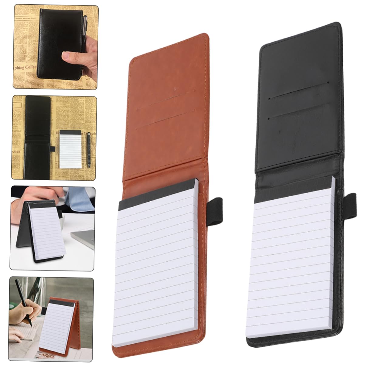 Lurrose 4 Ensembles Carnet De Travail Carnet De Planificateur Fournitures Autocollants Stylo Workbook Journaling Cahier D'écriture D'affaires Cahier Pour Journal Faux Cuir 2 Pièces * 4