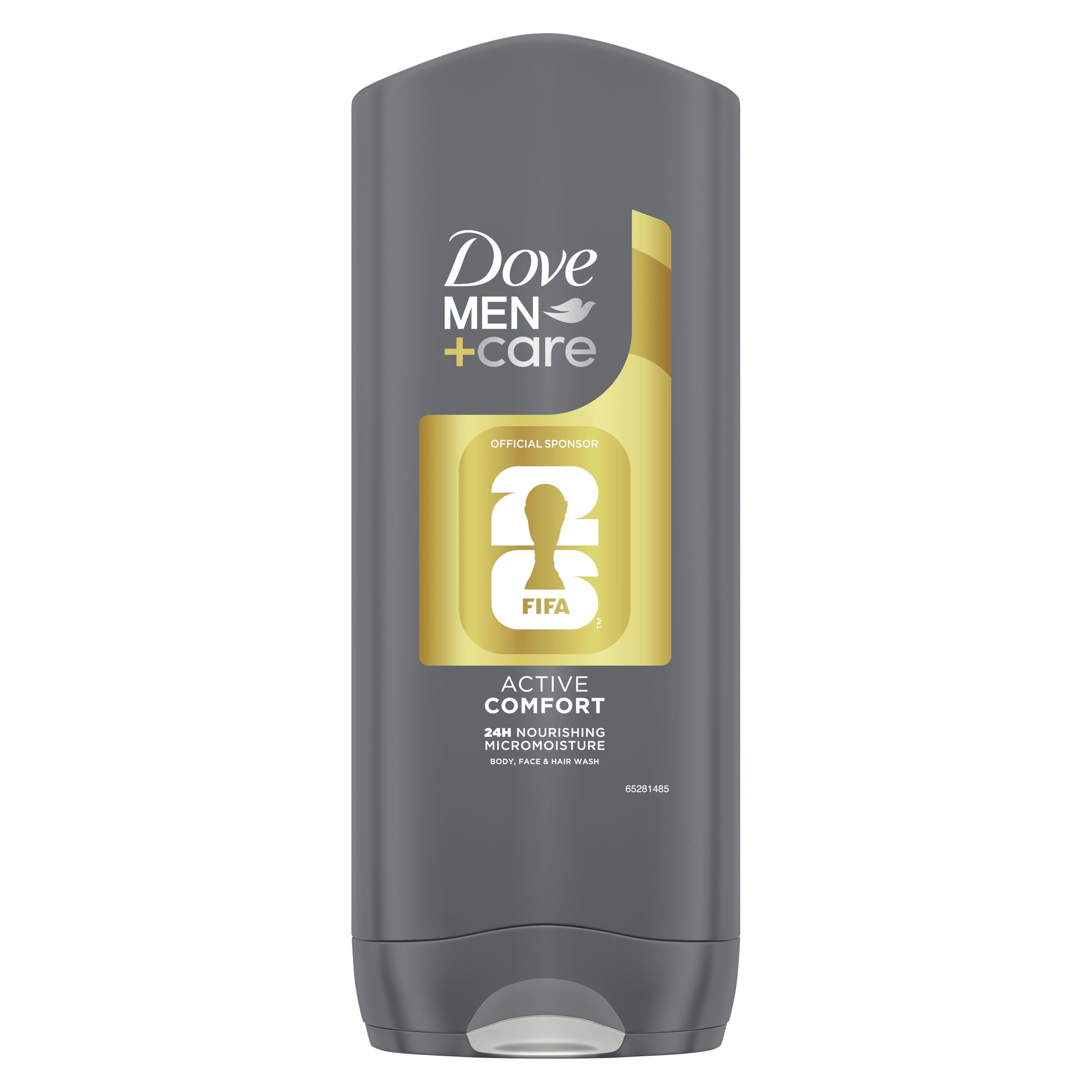Dove Men+Care FIFA Limited Collection Active Comfort 3-in-1 Hair, Face and Body Wash shower gel with MicroMoisture technology for 24 hour nourishment 400 ml