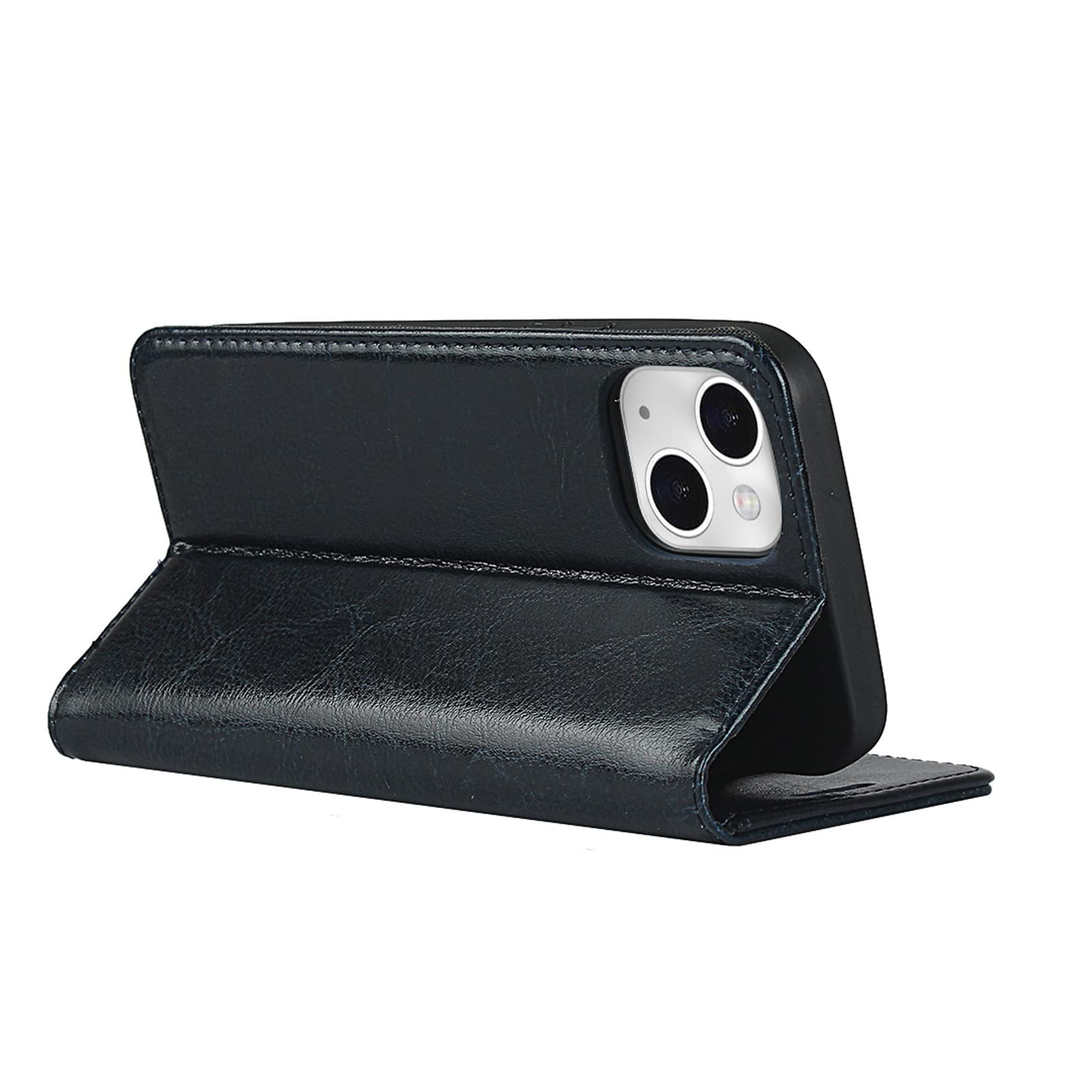 LTL Hülle Für iPhone 13 Mini/13/13 Pro/13 Pro Max,Stoßfeste Klapphülle Flip Wallet Tasche Case Mit Ständer Und Kartenfächer/Magnetverschluss,Blau,13 Pro 6.1"
