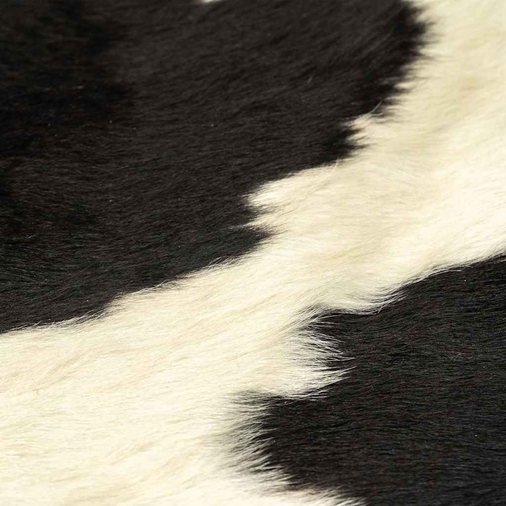 Générique Tapis en Peau de Vache véritable Noir et Blanc 180x220 cm,Tapis,376702