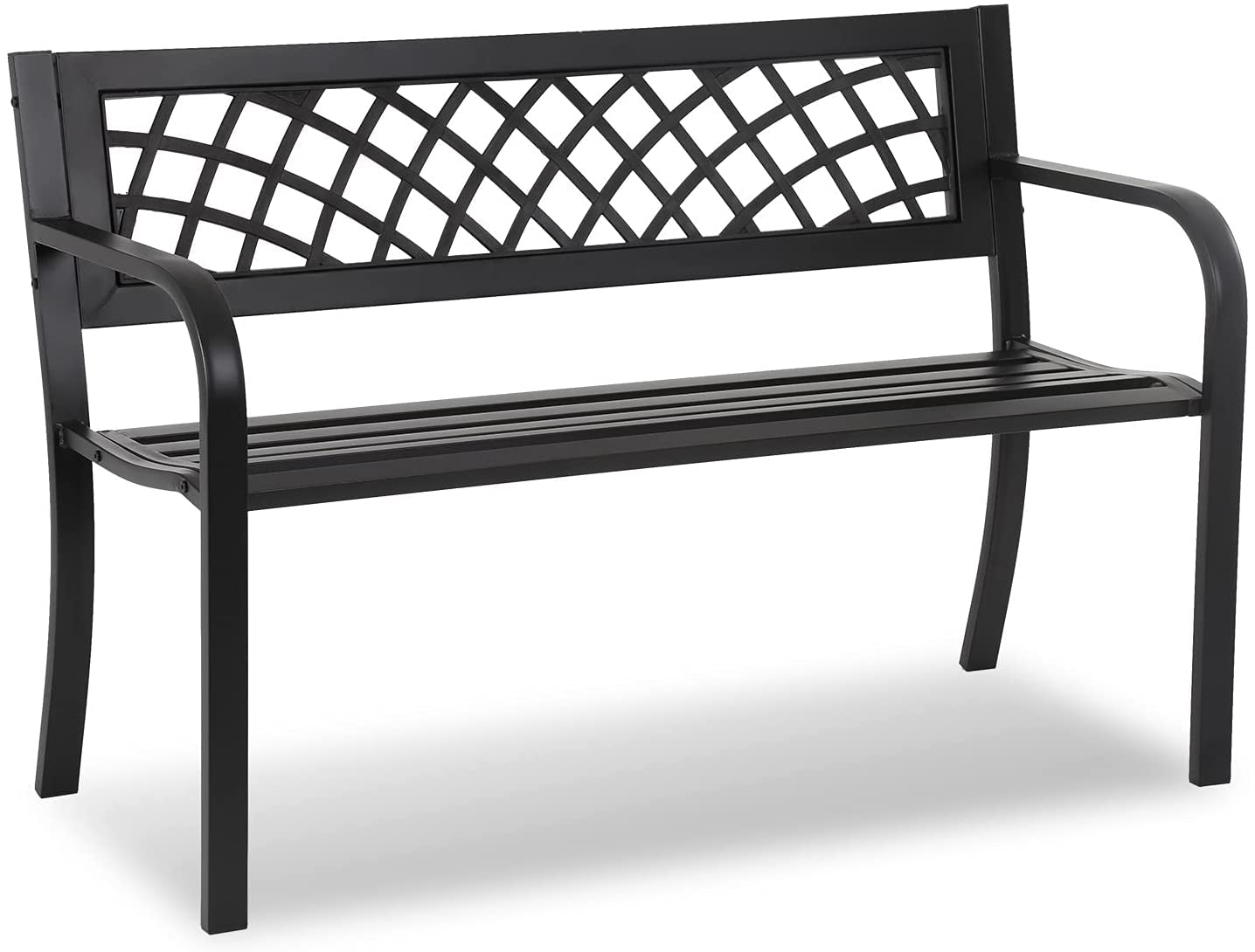 Buy HGS Metal Bench Garden Bench Park Bench Outdoor Porch Chair 400 lbs
