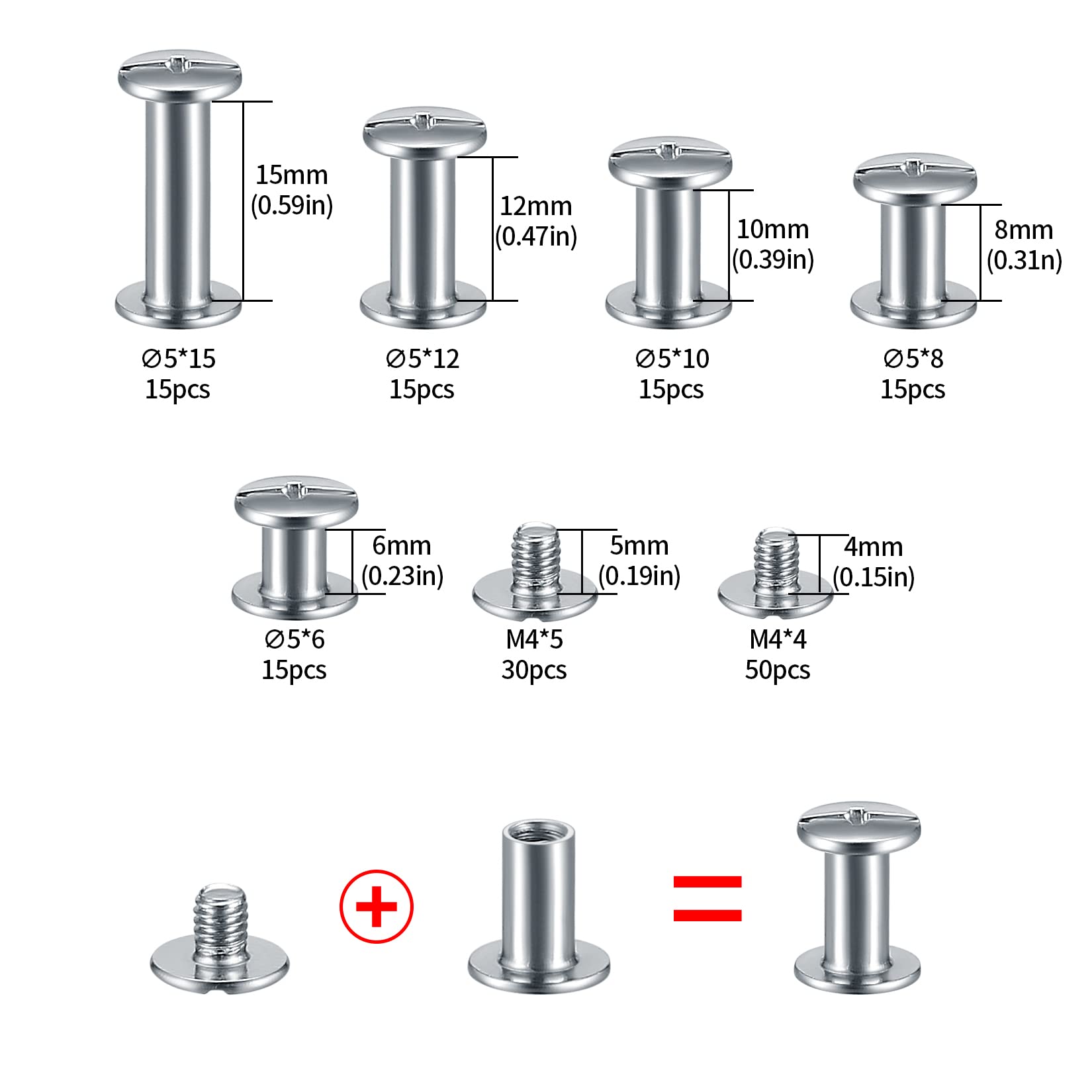 160 Pcs Chicago Screws & Binding Posts Kit -2 160 Pcs Chicago Screws & Binding Posts Kit -2