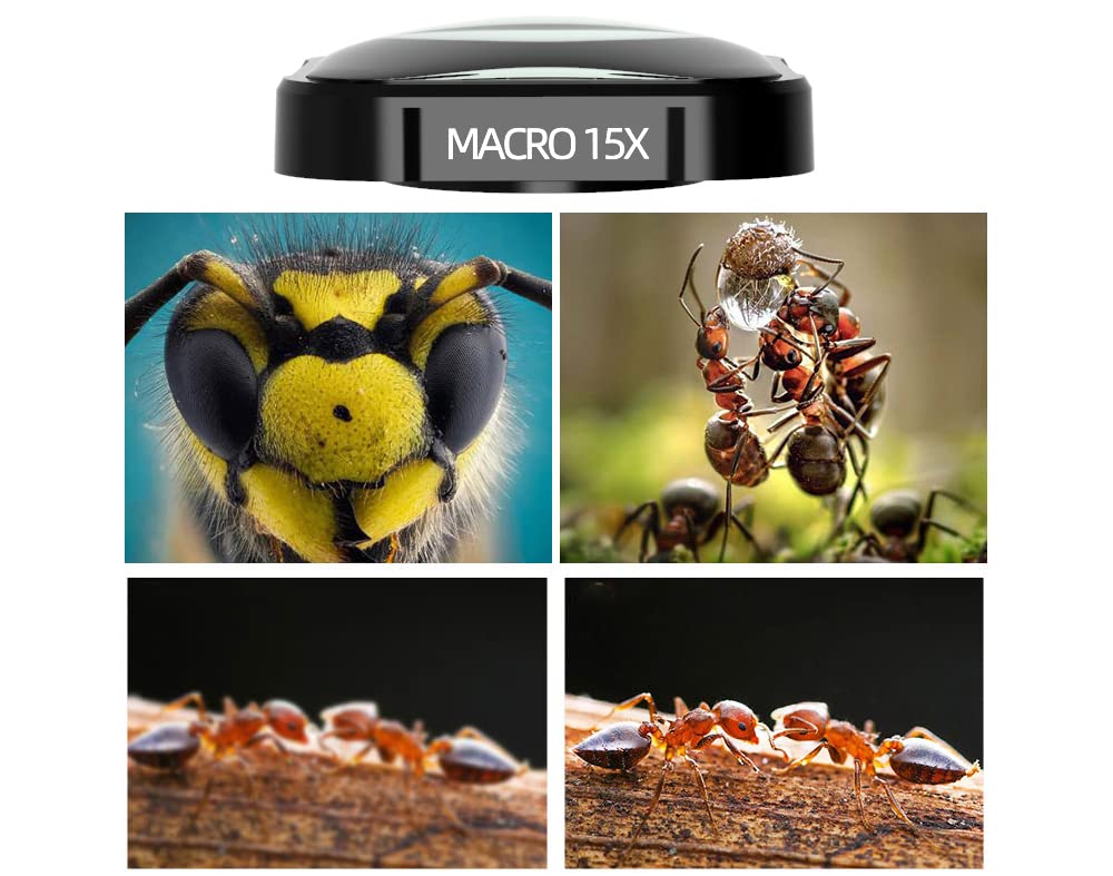 15 x Makro-Linse für GoPro Hero12 11 10 9 hohe Lichtdurchlässigkeit, Zubehör Action-Kamera für Action-Kamera (Makro)