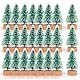 Coopay Weihnachtsbaum Deko, 24 Stück Mini Künstlich Miniatur Tannenbaum Grün Mini Weihnachtsbaum Baum Klein Künstlicher Flaschenbürste Weihnachtsbaum für Tischdeko, DIY, Miniatur-Weihnachtsbaum