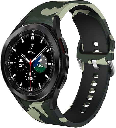 Miniatura 4 de VeveXiao Correa compatible con Samsung Galaxy Watch 6Watch 5Galaxy Watch 4 de 1.575 pulgadas1.732 pulgadas, correas de repuesto impresas de silicona