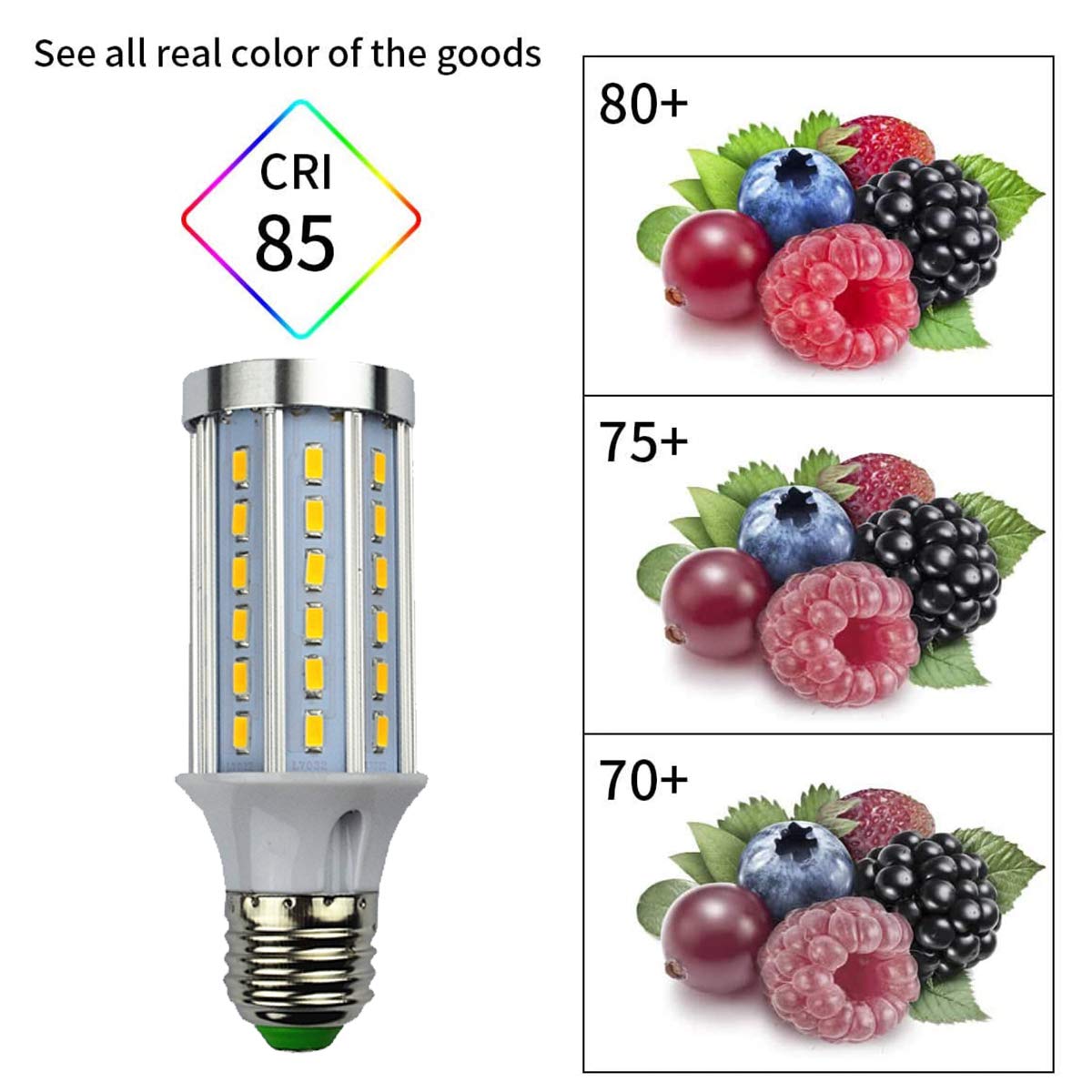 Bombilla LED maíz E27 40W, bombillas incandescentes equivalentes a 330W, bombilla LED E27, no regulable, 3300LM 140x5730SMD, bombilla LED maíz E27