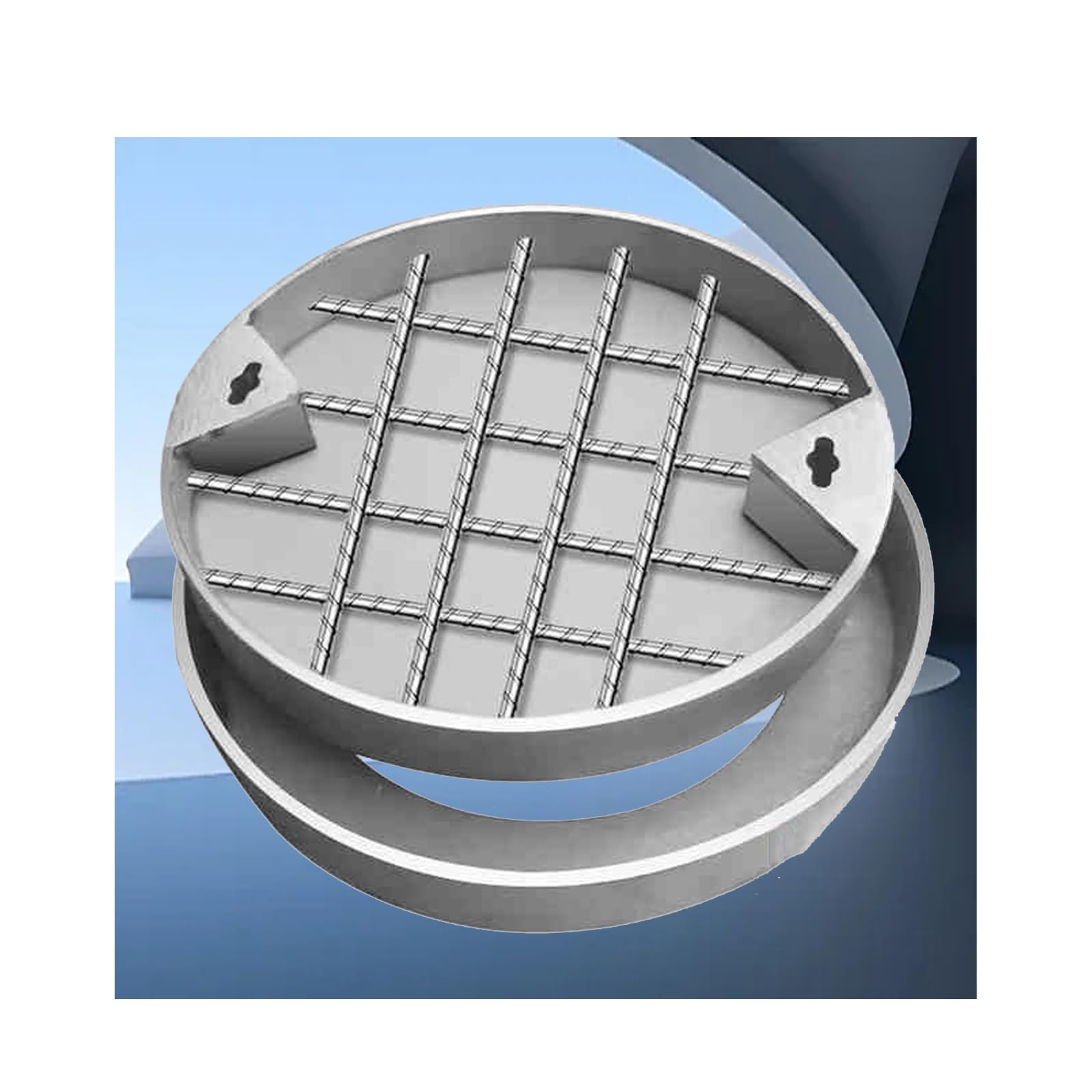 GJMSSMY Stainless Steel Inground Access Cover with Frame - 80x80cm (31.5x31.5in) for Driveway/Sidewalk/Septic Tank - Heavy-Duty Inspection Lid