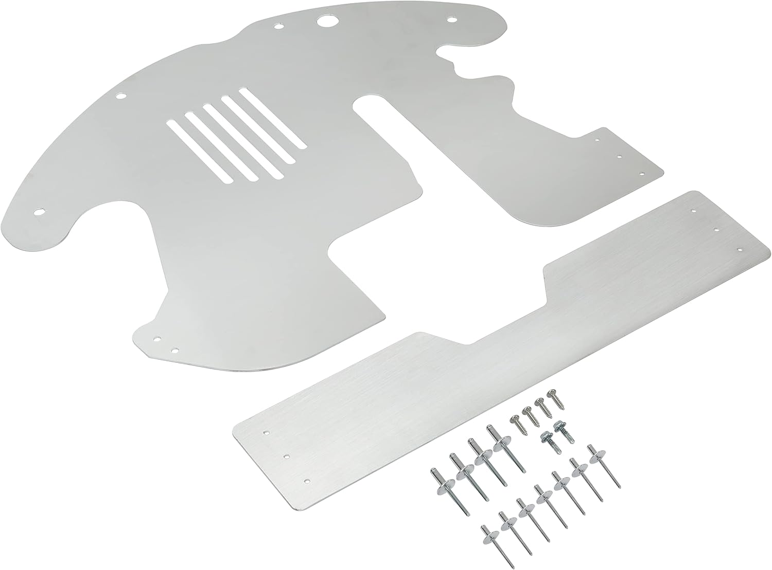 ALMULOO Catalytic Converter Protector Shield Compatible with 2010-2015 Toyota Prius Aluminium Silvery Anti-theft Security