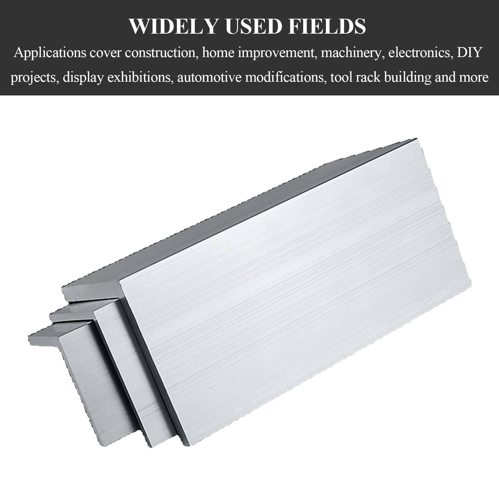 DFDPAXL 6061 Aluminum L-Shape Angle, Aluminium Angle Trim Extruded Aluminium Corner Wall Edge Protector Length 500Mm For Building Construction,25×25×2×500mm - View #3