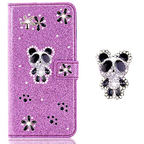 Brilliant Magnetic Compatible with for Samsung S10,Flip Kickstand Bling Glitter Loves Diamond Leather Stand Function Book Purse Wallet with Card Slot Holder Protective Cover