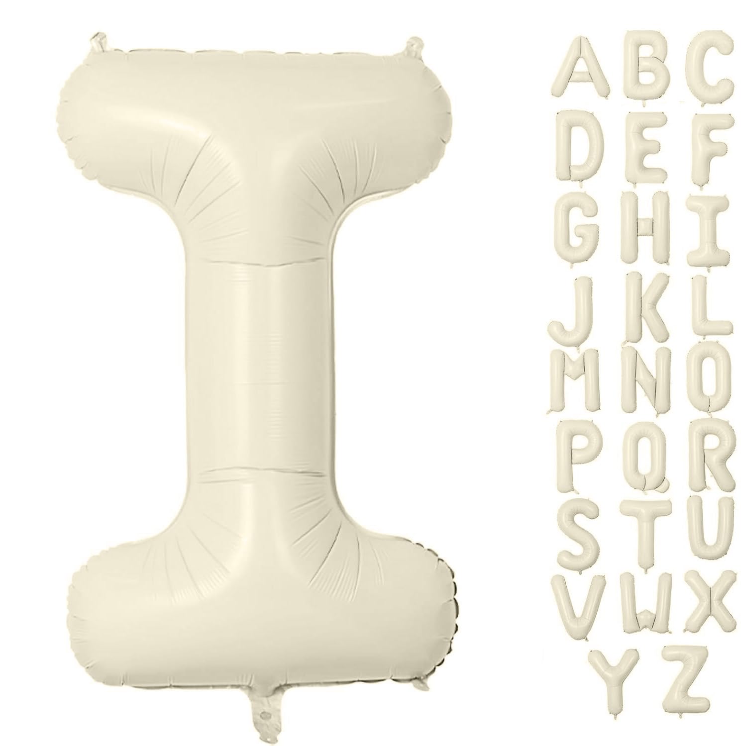 Letter Balloon 40Inch Cream White Big Alphabet Balloons Letter I