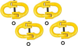 Mytee Products (4 Pack 5/16" Grade 80 Forged Alloy Steel Coupling Link, HammerLock, 4400 lbs Working Load Limit | Heavy Duty G80 Connecting HammerLink