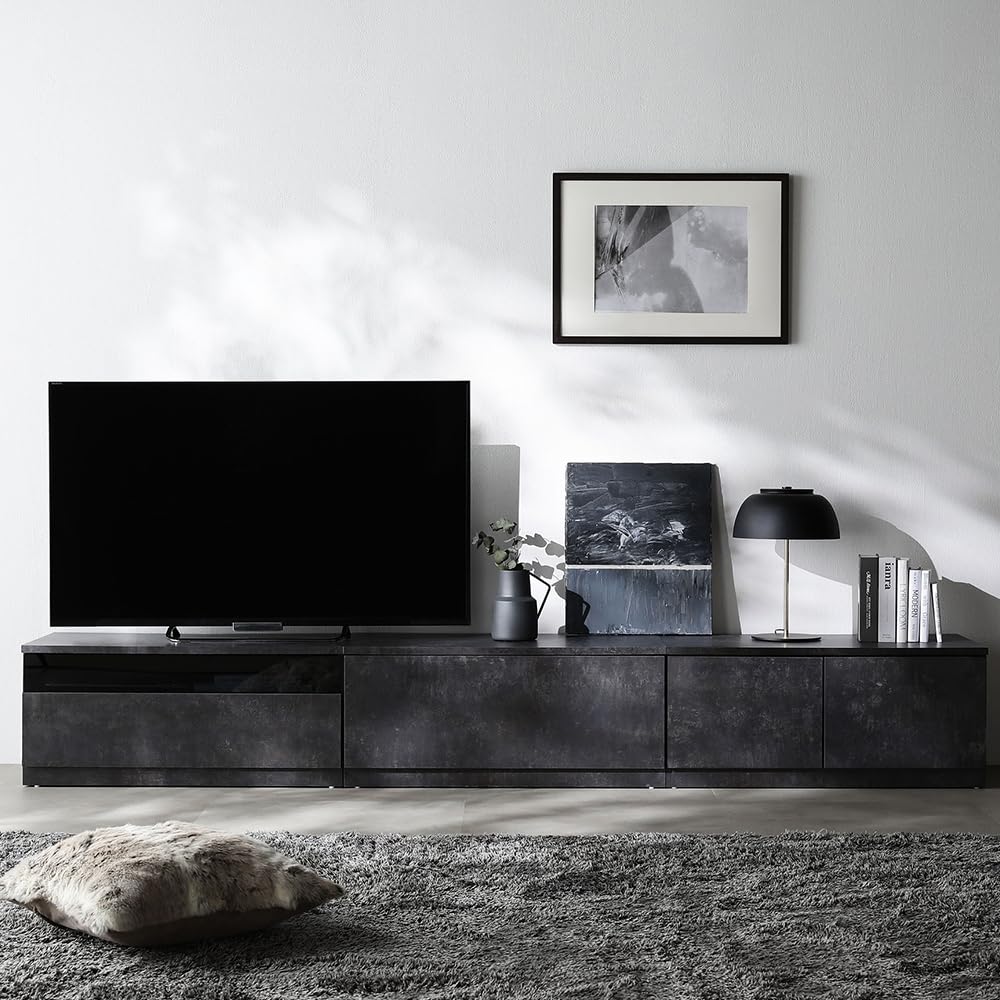 Amazon｜RASIK テレビ台 ローボード 幅240cm 引き出し×扉収納タイプ