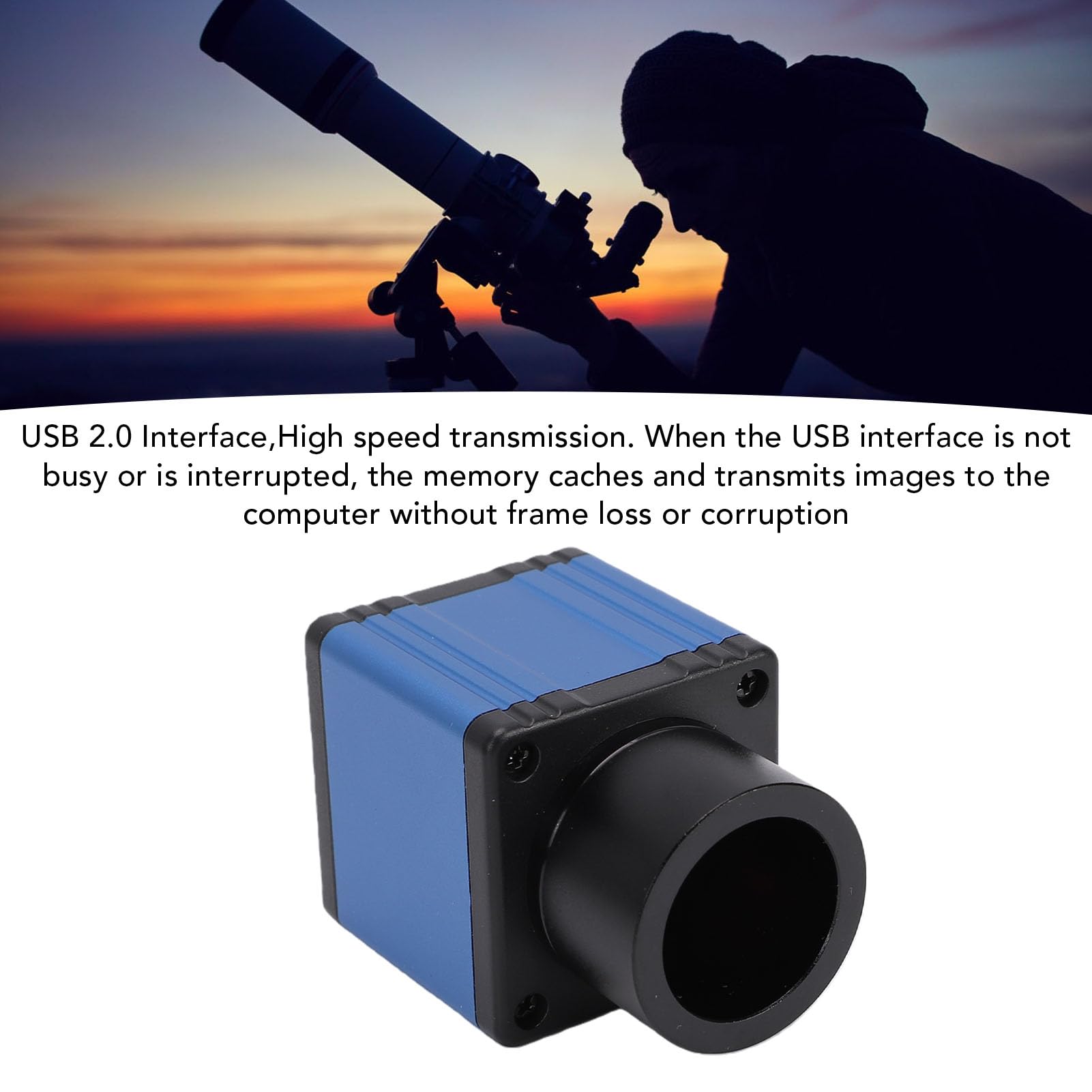 Sxhlseller Elektroniczna Kamera Okularowa USB o Rozdzielczości 2 MP dla Systemu Windows Linux Android Astronomy