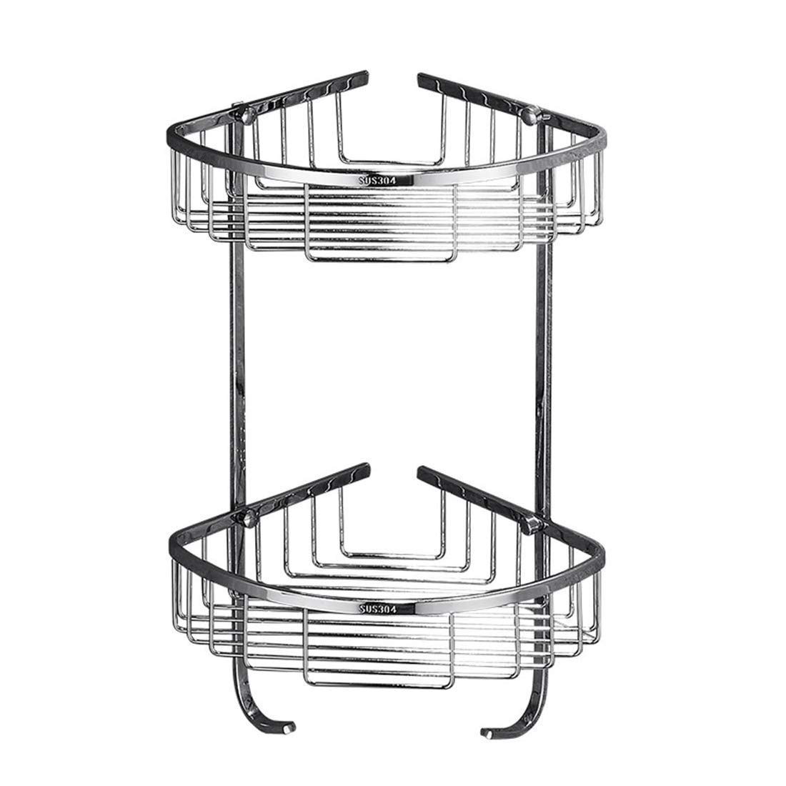 ngddf2haa Bathroom Corner Shelves Shower Caddy Racks Wall Triangular Holder Storage Organizer Soap Dish Kitchen Double Hook-Organizer Storage
