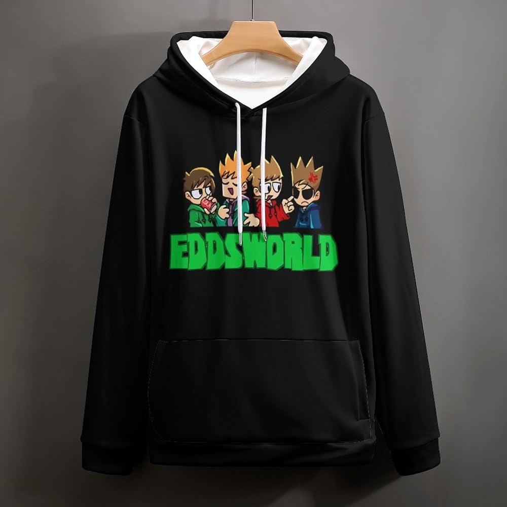 スウェットシャツ ユニセックス 英字プリント フード付き 3色 Unisex Garfield print round neck sweatshirt ユニセックス