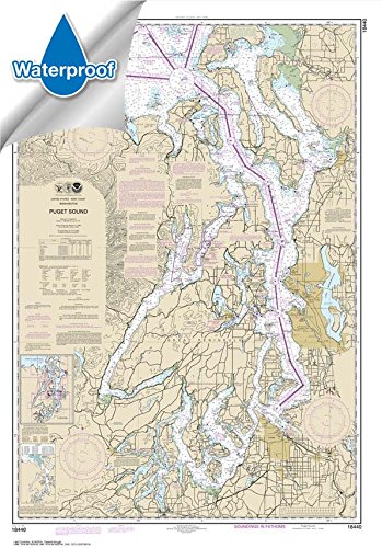 Paradise Cay Publications NOAA Chart 18440: Puget Sound, 29.5 X 42.3, Waterproof