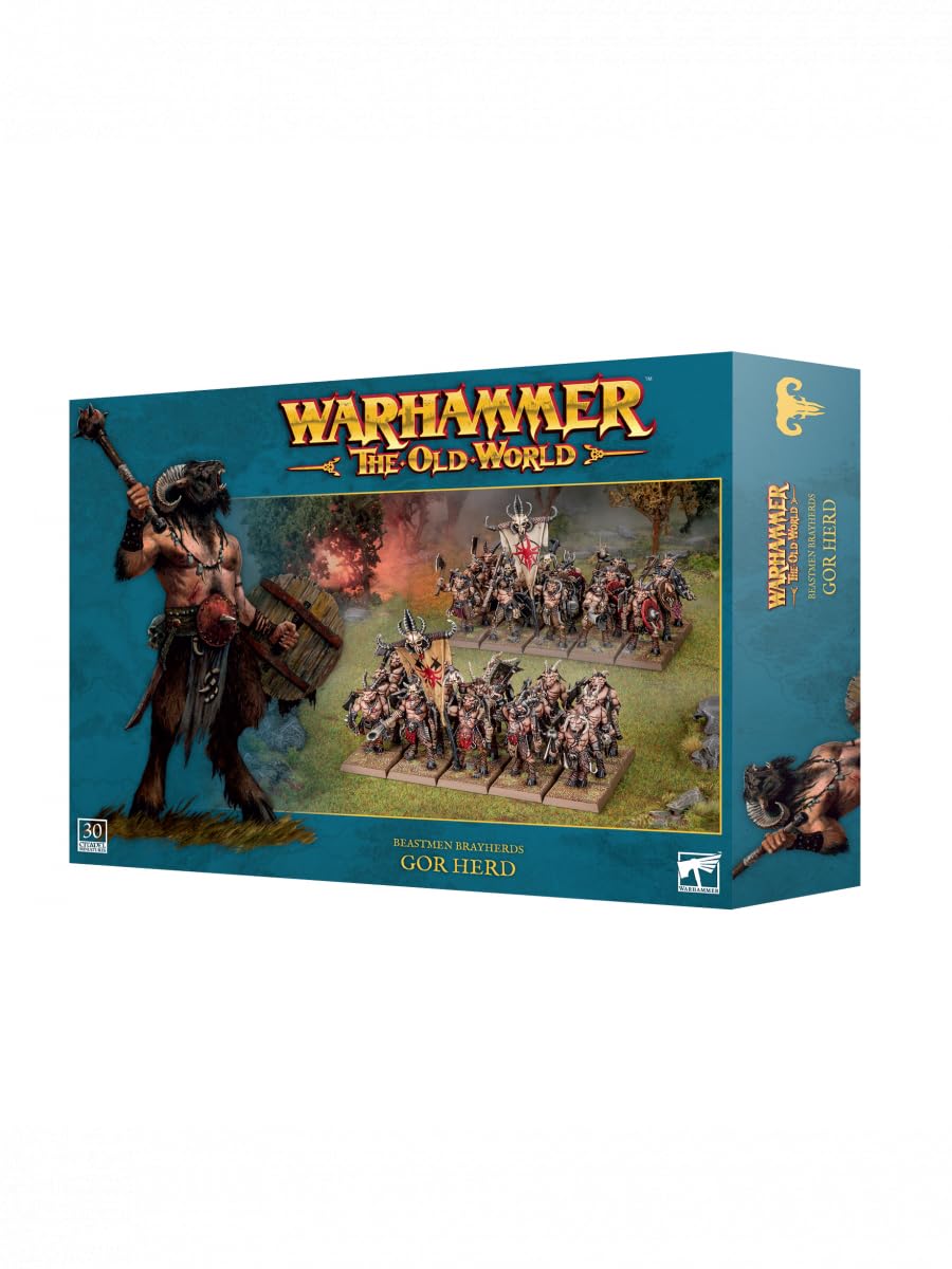 Warhammer beastmen ウォーハンマー オールドワールド Amazon.com: Warhammer The Old World – Gors Herd | 30 Beastmen