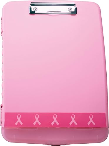Officemate Caja de almacenamiento portapapeles, Rosado