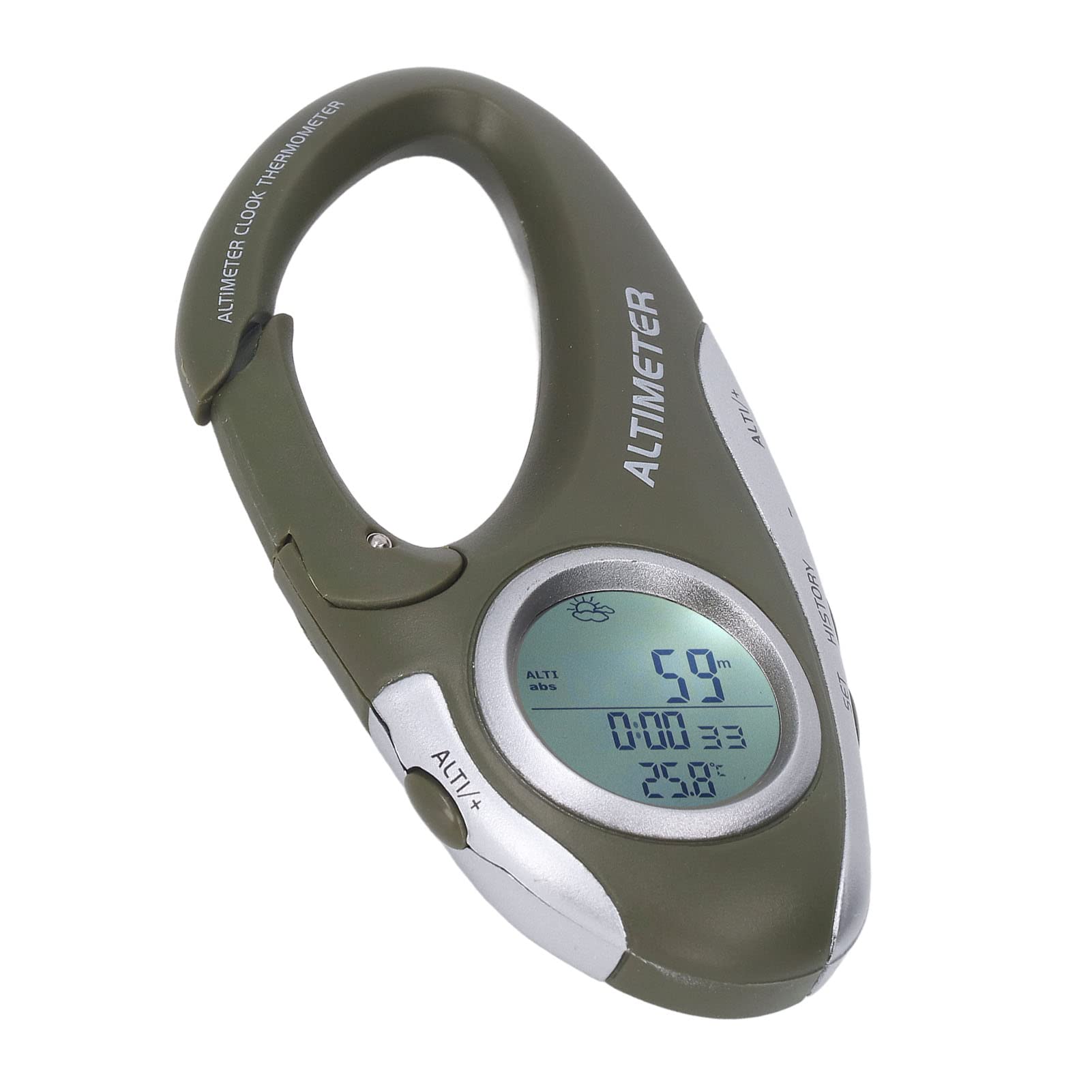 Goshyda Baromètre Altimètre Numérique Portatif, Thermomètre Numérique Multifonctionnel avec écran rétroéclairé, Portable pour l'escalade, Le Camping, Les Sports de Plein Air, Les