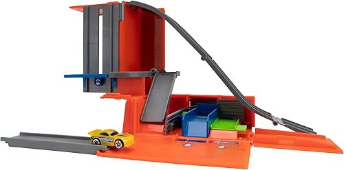 Micro Machines Core Playset, Car Tuner Garage Station - Ampliable y conectable a otros juegos MM, incluye un vehículo exclusivo - Colecciónalos todos