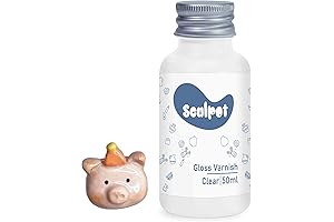 Clear Oven Bake Clay Glaze: Gloss Finish for Ceramic Crafts