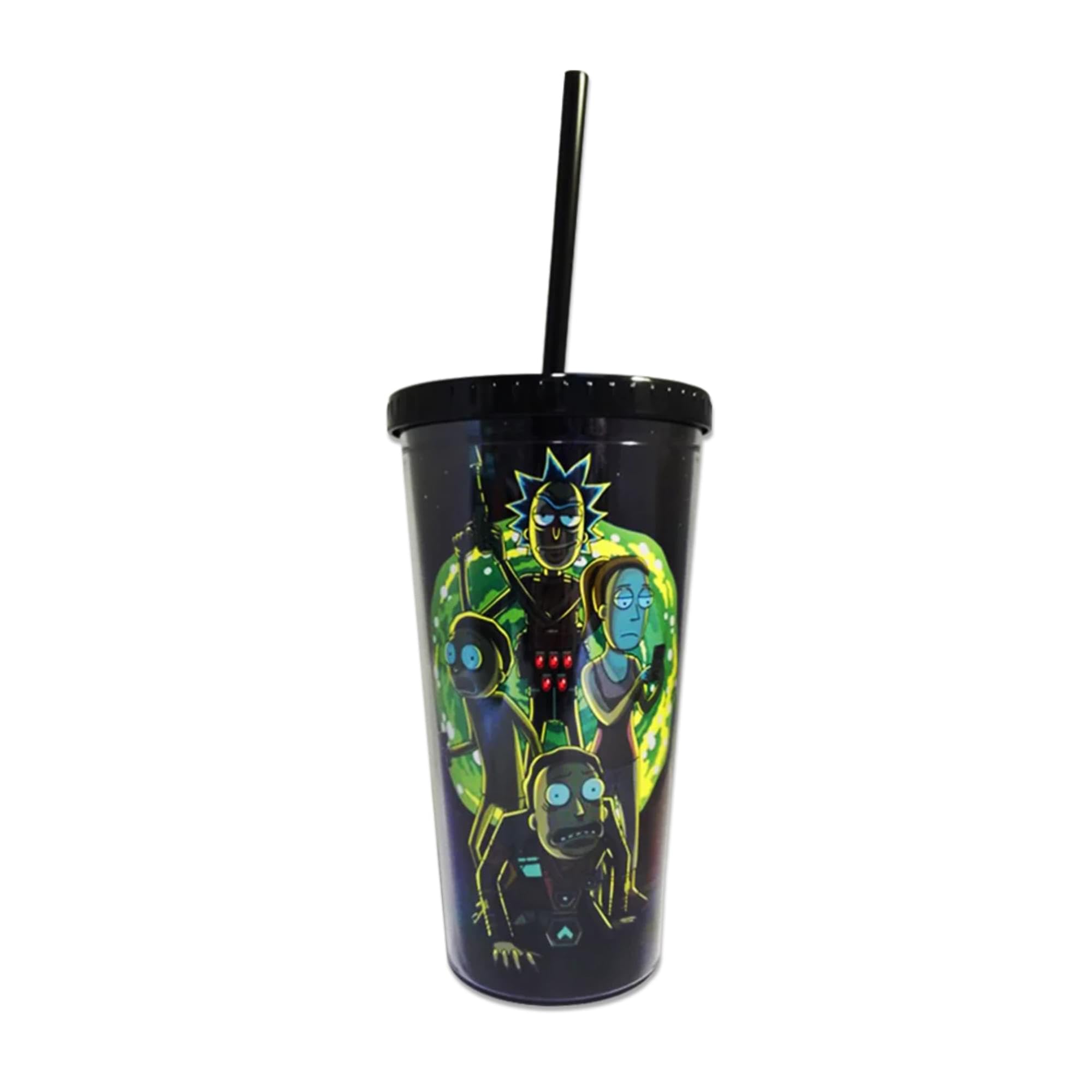 Rick and Morty Carnival Cup 20 oz | featuring the Rick, Morty, Jerry, and Summer | Home Decor | RM | Carnival Cup | Anime Collection | Officially Licensed by Just Funky