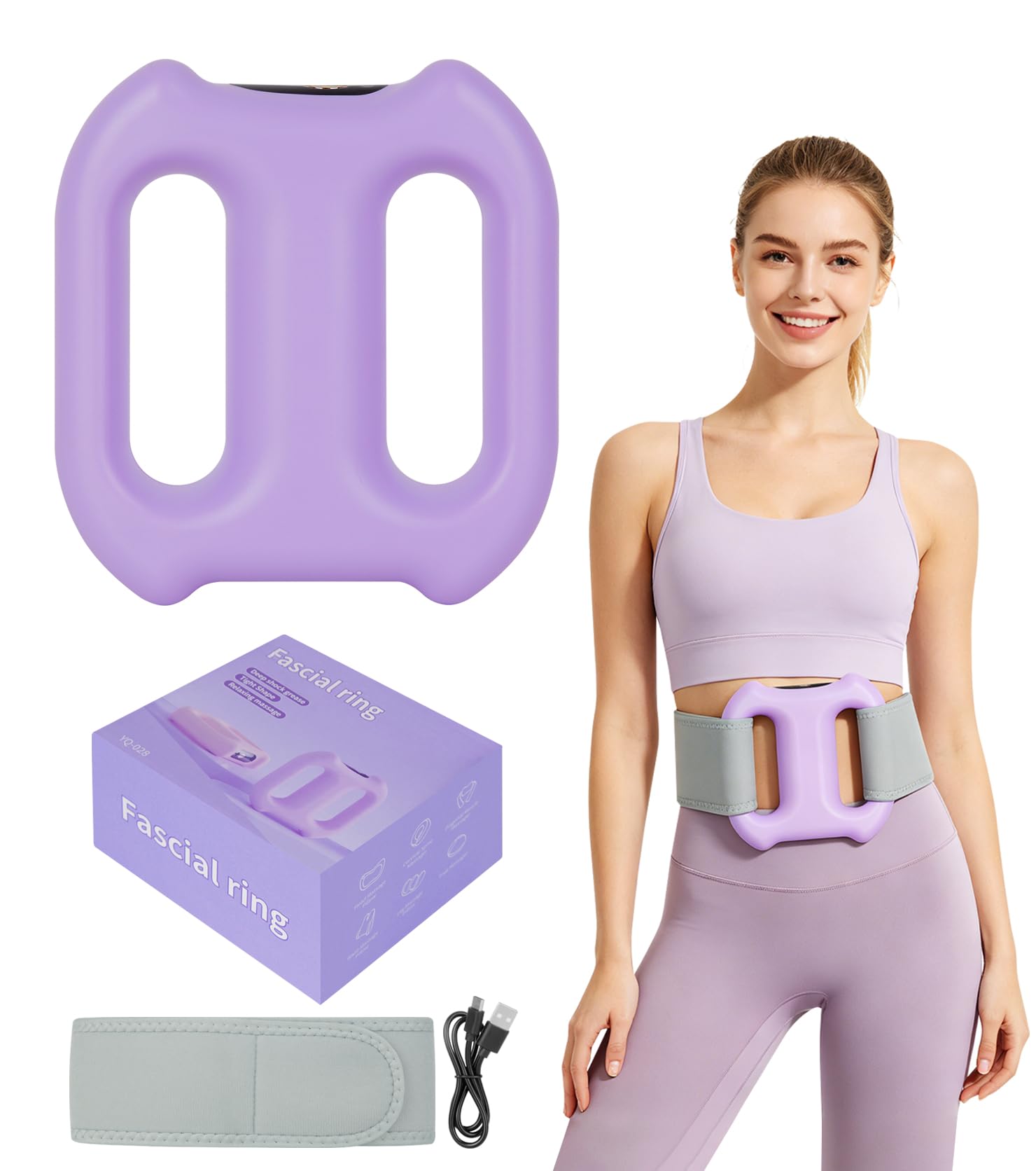 Vibrating Fascia Ring for Post-Workout Recovery, Deep Tissue Fascia Massage Tool & Portable Yoga Ring Massager for Easing Muscle Knots and Tension-image-7