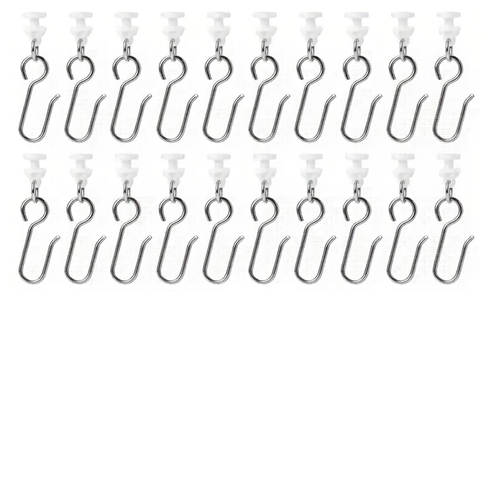 Curtain Track Rollers, Curtain Rail Track Pulley Hooks Silent Plastic Gliders Rollers for Ceiling