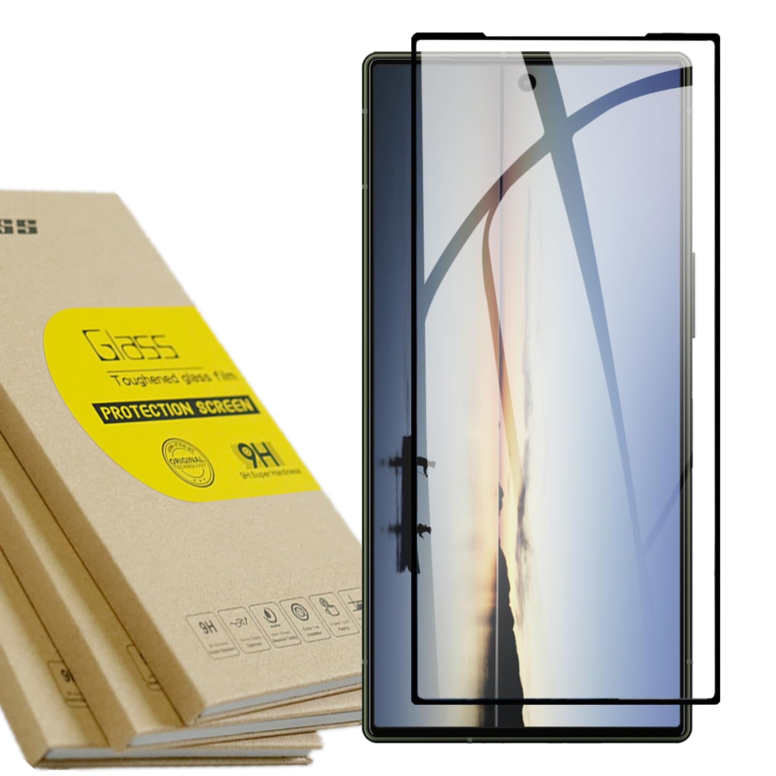 AQUOS R9 ガラスフィルム SH-51E SH-M28 A401SH 適用 【2枚セット 全面保護 全面吸着】 アクオス アール9 フィルム 強化 全面 強化フィルム アクオス R9 全面保護フィルム AQUOSR9 全面フィルム SH51Eガラス アクオスR9 フィルム ガラス SH 51E 適用 【BonwFzin】 強化ガラス 液晶フィルム 指紋 防止 耐衝撃 フレーム ブラック