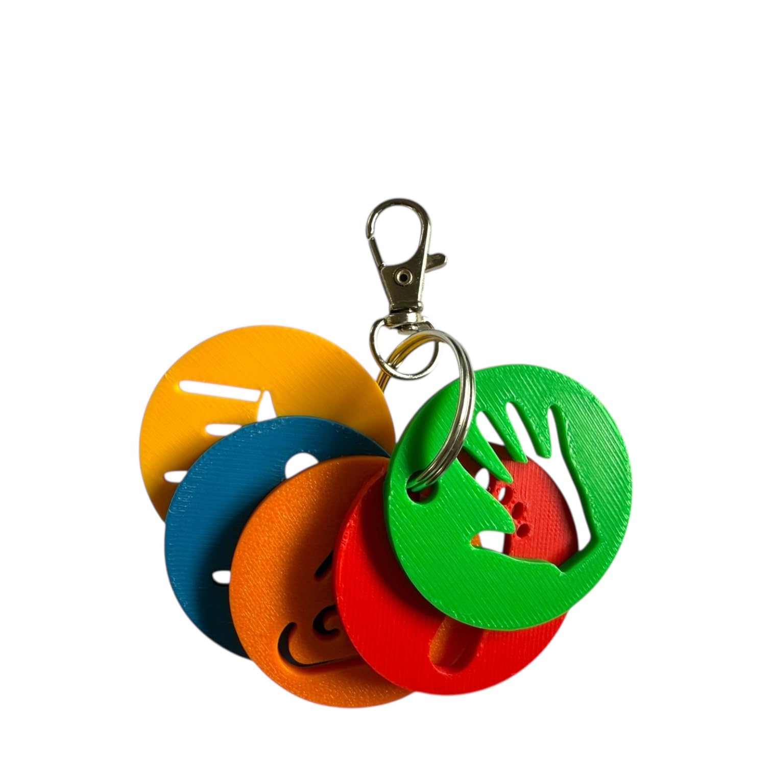 Behaviour & Manners Disc Teaching Aid Keyring – 5 Behaviour Symbols | Visual Behaviour Management Communication Tool SEN/Non-verbal | Kind Hands | Good Sitting | Good Listening | Classroom Support
