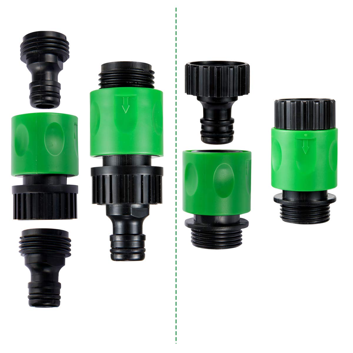 15 Pieces Plastic Garden Hose Quick Connectors Water Hose Quick