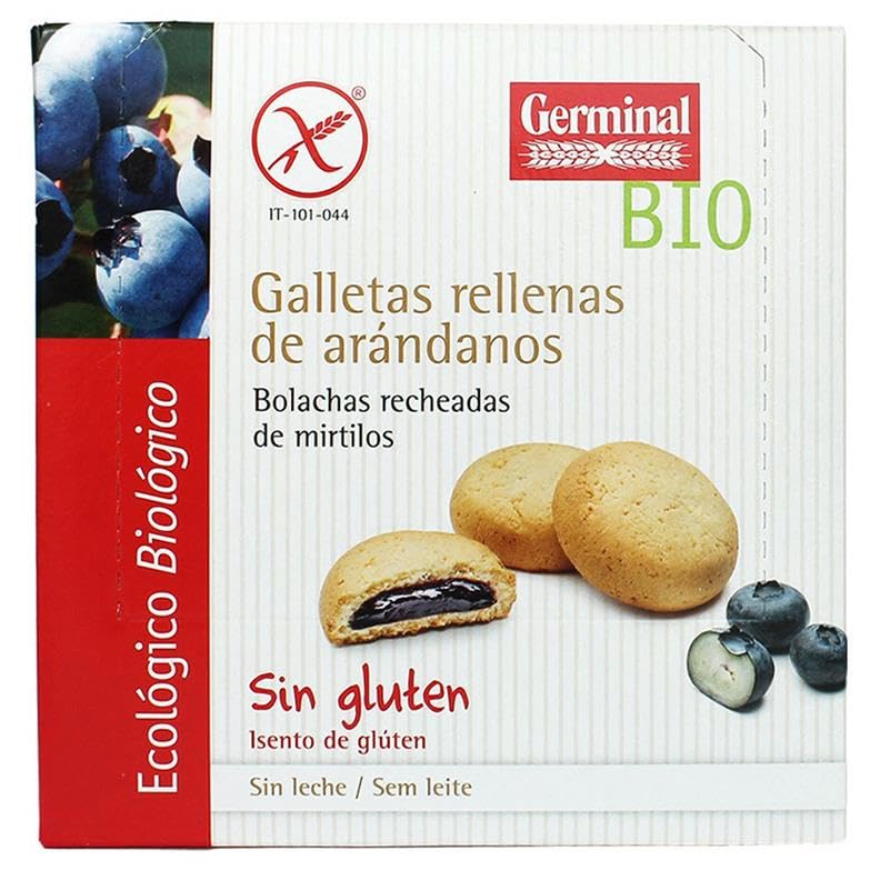 Galletas Rellenas de Arándanos Sin Gluten Bio 200g – Ecológicas, Sin Lactosa | Certificadas BIO