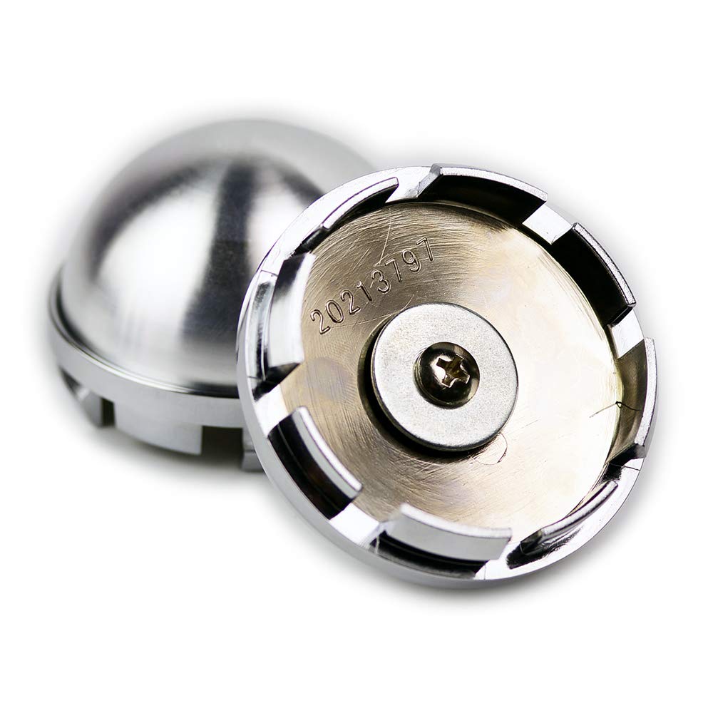 Rhinotuning 4 x 61 mm uniwersalne srebrne osłony na piasty aluminiowe do felg, osłona felg, ogólne części samochodowe