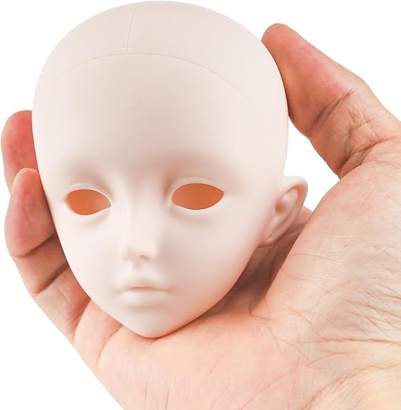 MagiDeal 1/3 BJD Doll Head Doll Making Body Part Accessory Photography Prop 22.5 cm Head Circumference 3D No Makeup for 24 inch Height