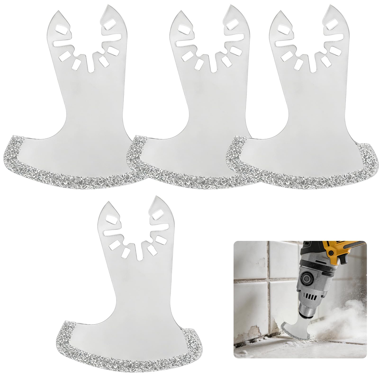 NUTKIT 4PCS Multitool Grout Removal Blades,Grout Removal Tool