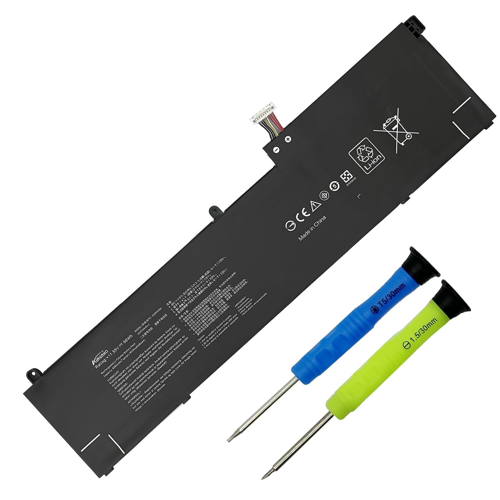 Amazon.com: AURUNHO C32N2002 96Wh Battery Replacement for Asus
