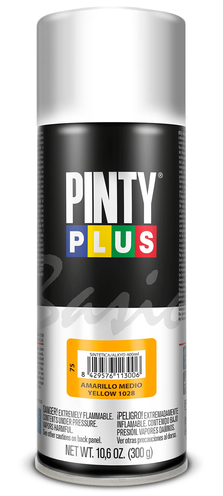 Pinty Plus Yellow, Medium Yellow 1028 - Basic - Gloss - 400Ml - 075 - Melon Yellow - Ral 102