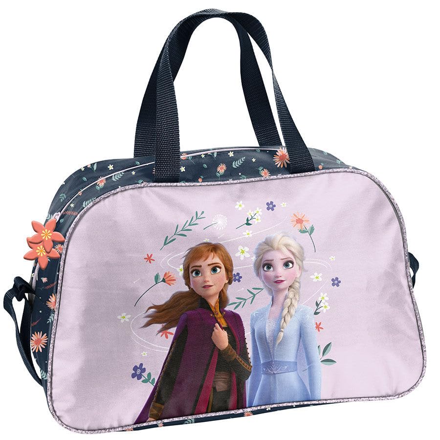 Disney Frozen Reine des Neiges Elsa Anna Sac de sport pour enfant garçon fille 40 x 25 x 15 cm Rose/bleu