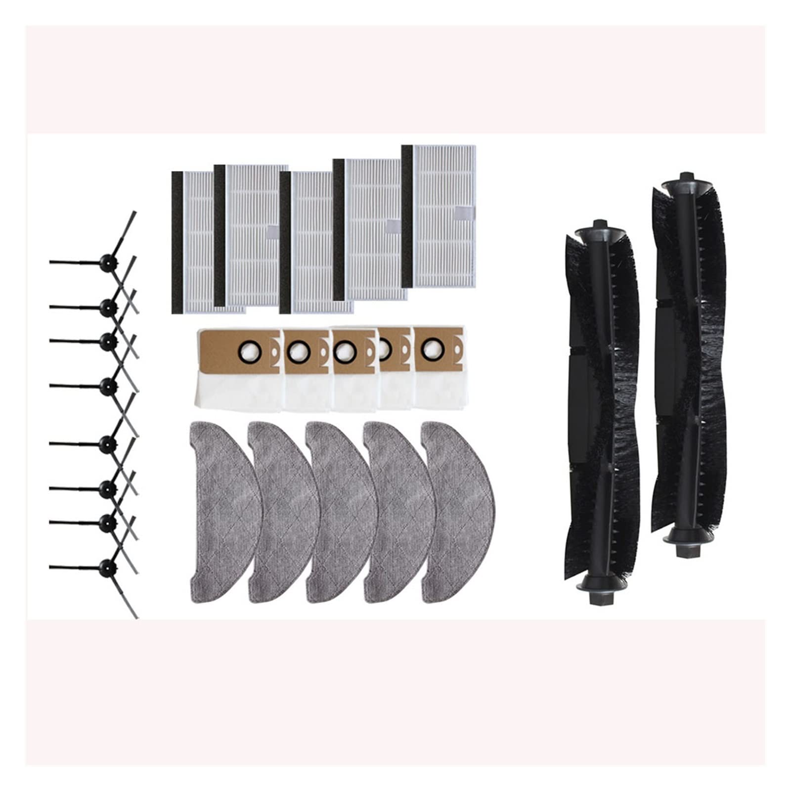 BENSOI Piezas Compatibles con Laresar L6 Pro Compatible con Robot Aspirador Ultenic T10 Almohadillas for Mopa Bolsas for el Polvo Robot Barredora Recambio Accesorios