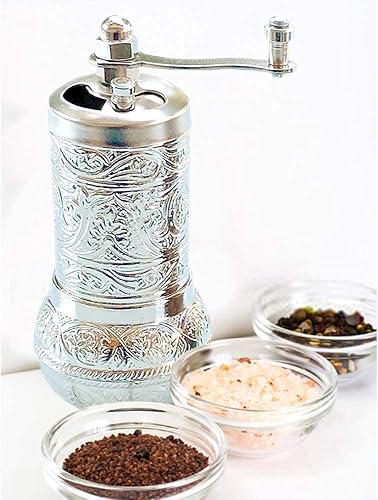 Miniatura 6 de Molinillo de sal y pimienta negra, molinillo de especias recargable, molinillo de pimienta turca vintage, molinillo de sal auténtico con grosor