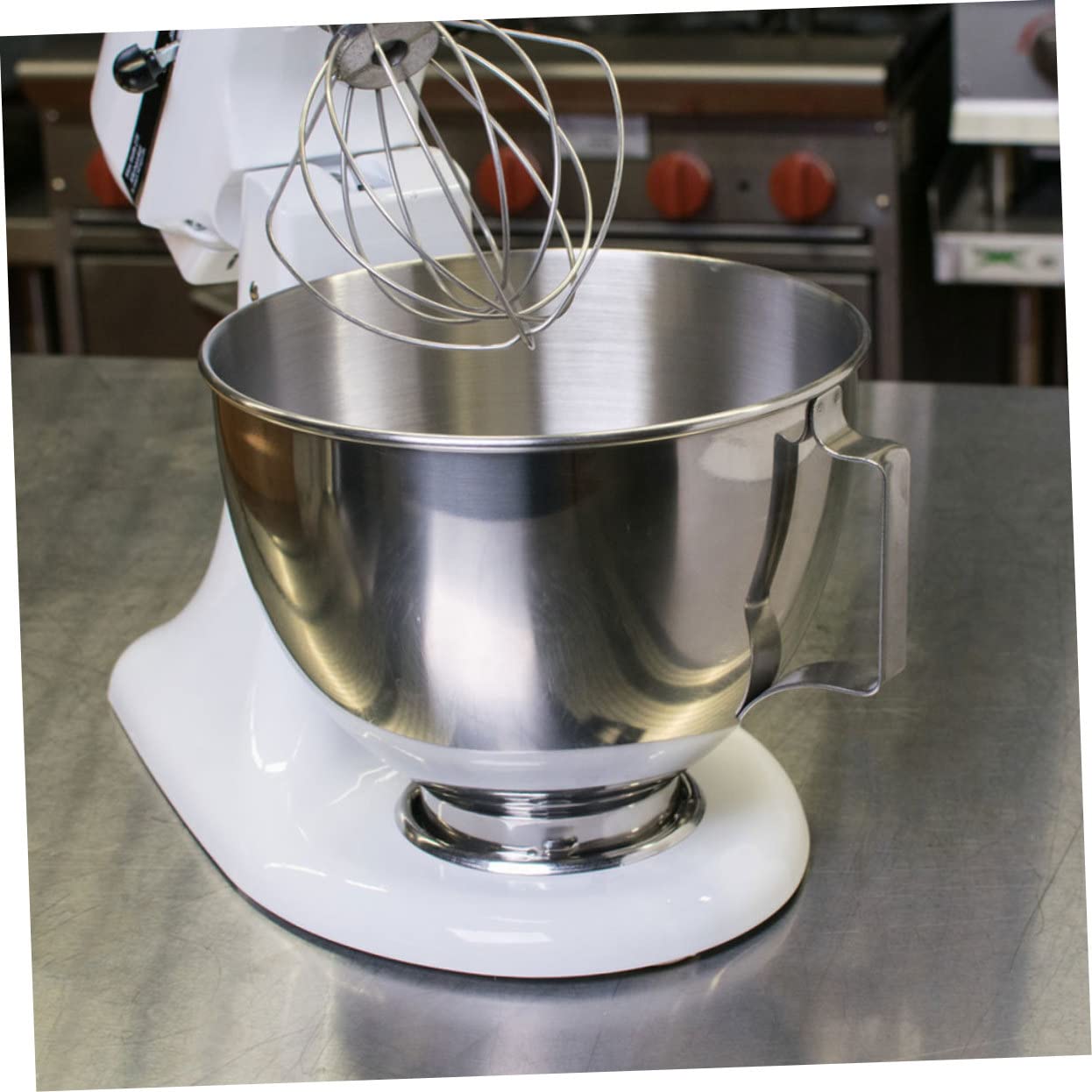 Cabilock Tazón Mezclador de Acero Inoxidable 304 5l para Batidora de Cocina, Recipiente Resistente y Multiusos para Repuesto Doméstico y Preparación de Masas, Postres y Adobos