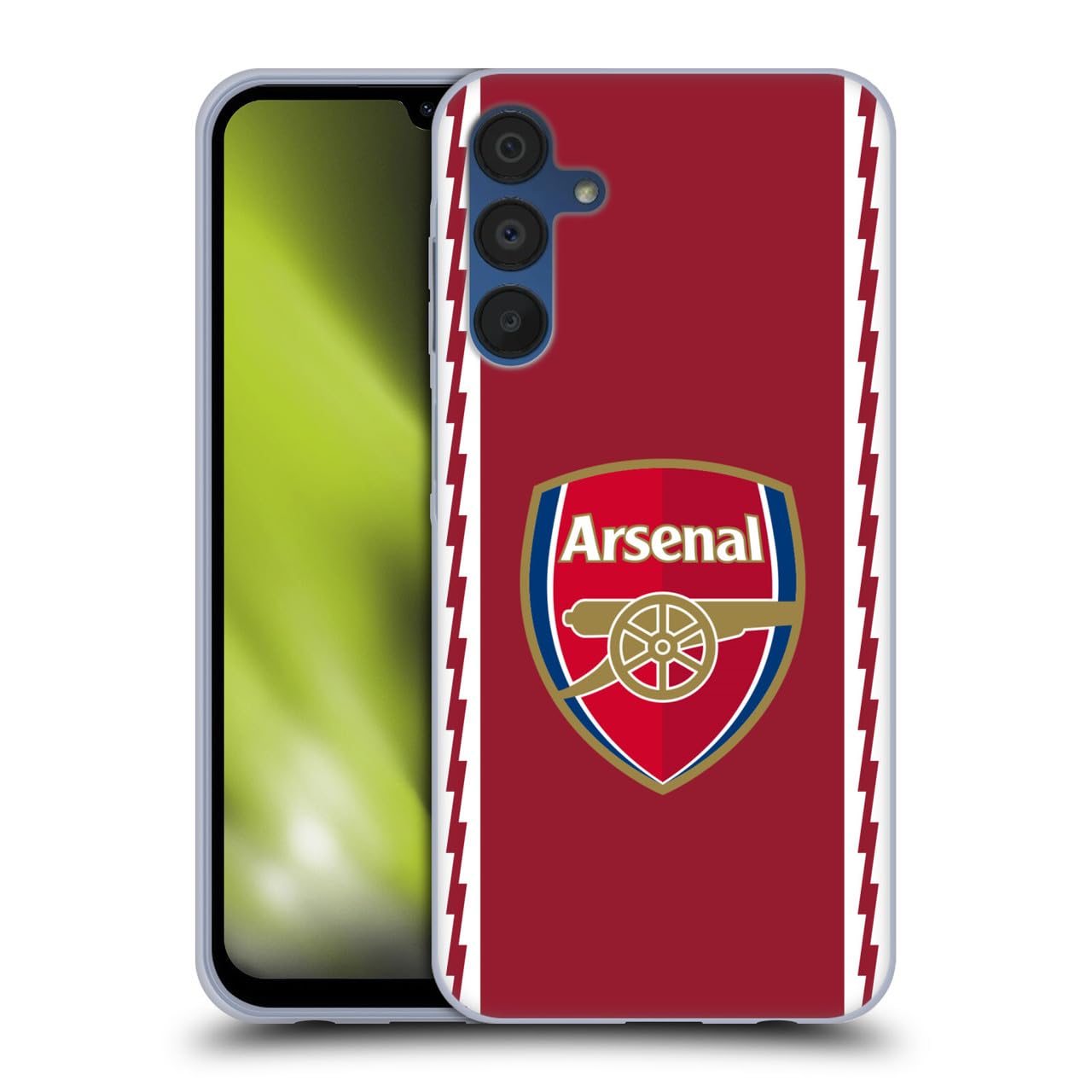 Head Case Designs Officially Licensed Arsenal FC Home 2022/23 Crest Kit Gel Case [Military Grade Protection] Compatible with Samsung Galaxy A15 and Compatible with MagSafe