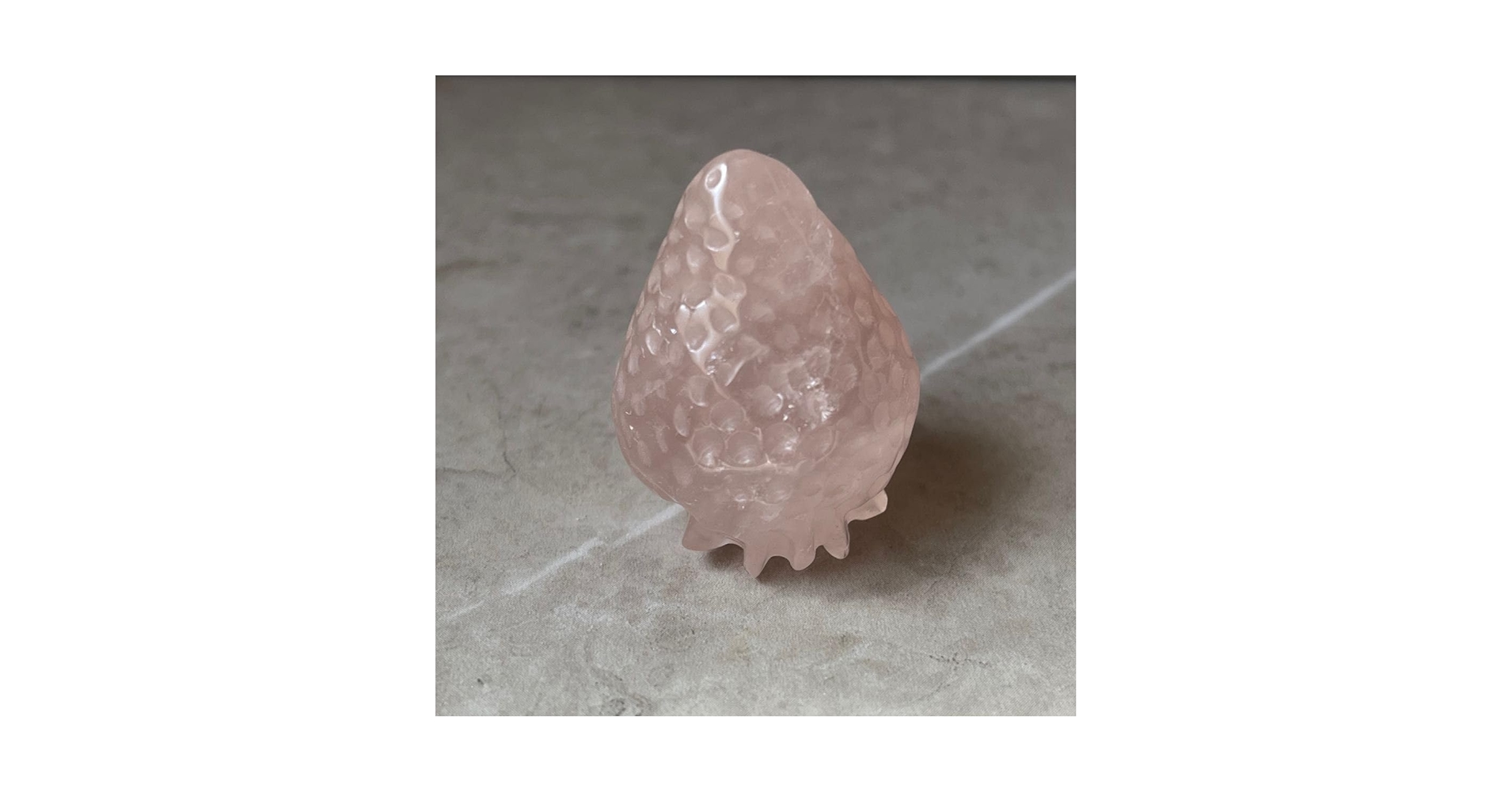 Amazon.co.jp: 苺 イチゴ ローズクォーツ カービング 天然石