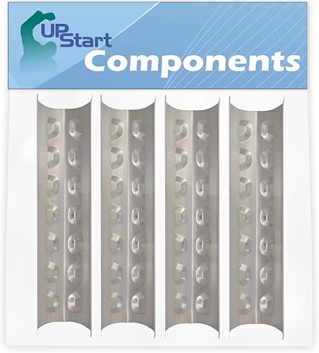 Kenmore 148.16156211 - Paquete de 4 piezas de repuesto para parrilla de barbacoa de acero inoxidable con placa de escudo térmico para Kenmore