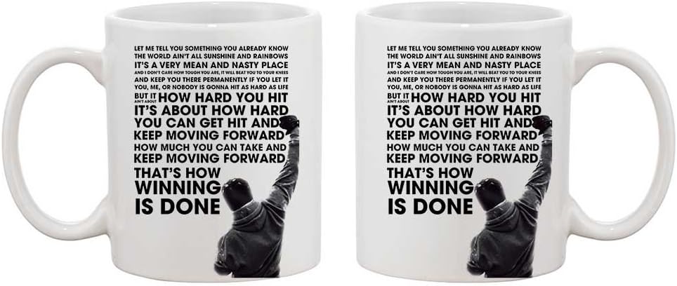 FUNNY COOL ROCKY BALBOA QUOTES MUG COFFEE TEA CUP IDEAL GIFT PRESENT (11OZ)